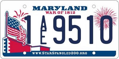 MD license plate 1AE9510