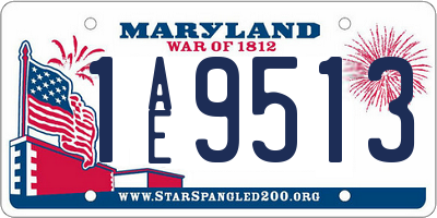MD license plate 1AE9513