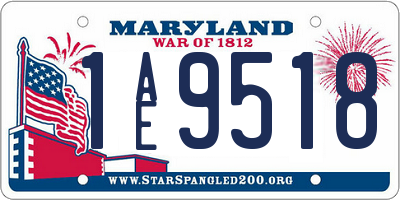 MD license plate 1AE9518