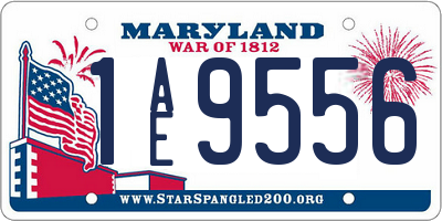 MD license plate 1AE9556