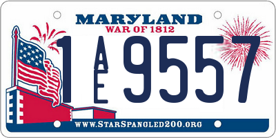 MD license plate 1AE9557