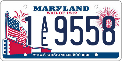 MD license plate 1AE9558