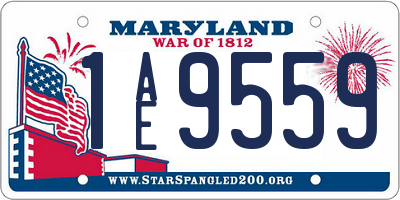 MD license plate 1AE9559