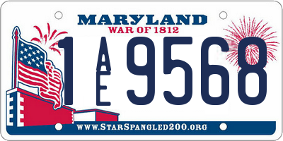 MD license plate 1AE9568