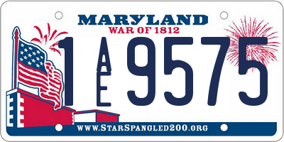MD license plate 1AE9575