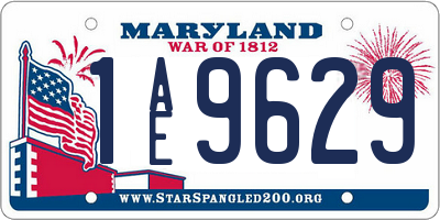 MD license plate 1AE9629