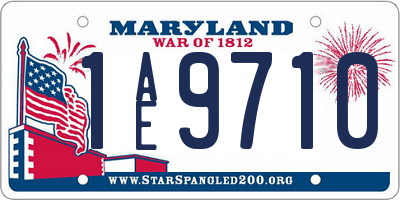 MD license plate 1AE9710