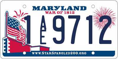MD license plate 1AE9712