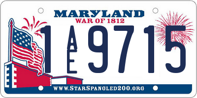 MD license plate 1AE9715