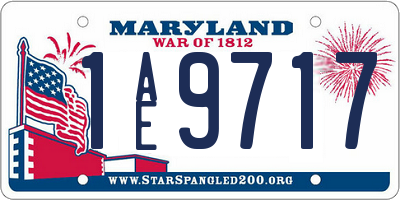 MD license plate 1AE9717