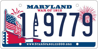 MD license plate 1AE9779