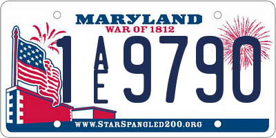 MD license plate 1AE9790