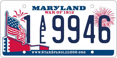 MD license plate 1AE9946