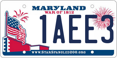 MD license plate 1AEE34