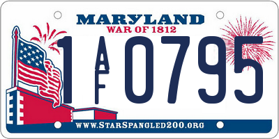 MD license plate 1AF0795