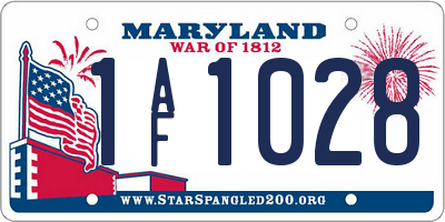 MD license plate 1AF1028