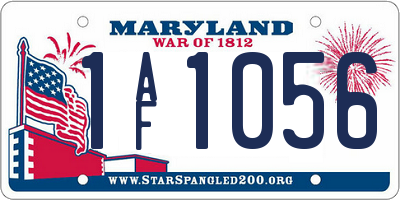 MD license plate 1AF1056