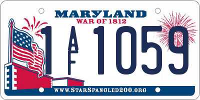 MD license plate 1AF1059