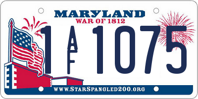 MD license plate 1AF1075