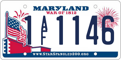 MD license plate 1AF1146