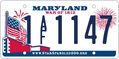 MD license plate 1AF1147