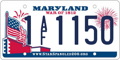 MD license plate 1AF1150