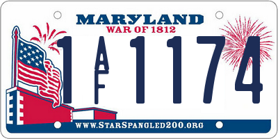 MD license plate 1AF1174