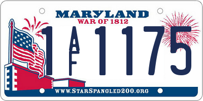 MD license plate 1AF1175