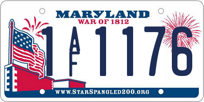 MD license plate 1AF1176