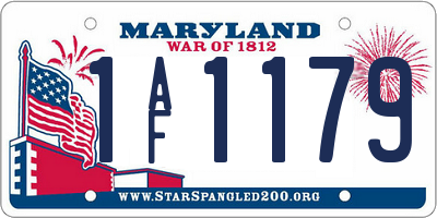 MD license plate 1AF1179