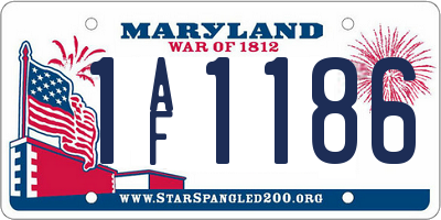 MD license plate 1AF1186