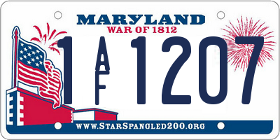 MD license plate 1AF1207