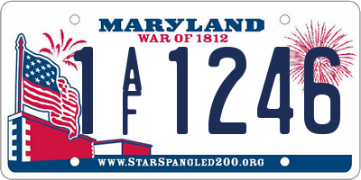 MD license plate 1AF1246