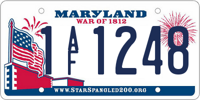 MD license plate 1AF1248