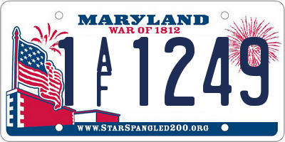 MD license plate 1AF1249