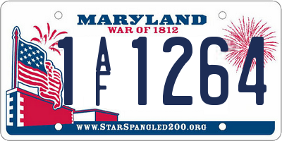 MD license plate 1AF1264