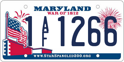 MD license plate 1AF1266