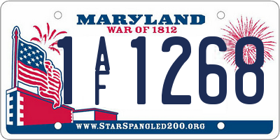MD license plate 1AF1268