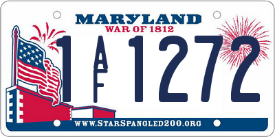 MD license plate 1AF1272