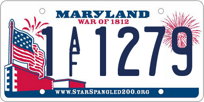 MD license plate 1AF1279