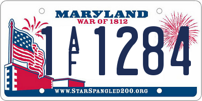 MD license plate 1AF1284