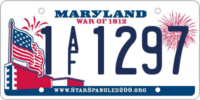 MD license plate 1AF1297