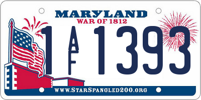 MD license plate 1AF1393
