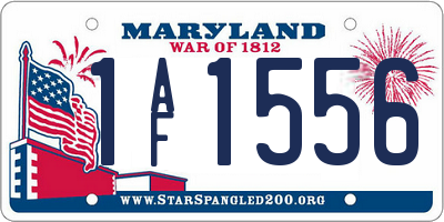 MD license plate 1AF1556