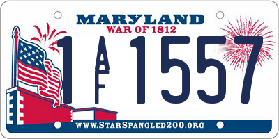 MD license plate 1AF1557