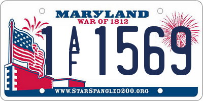 MD license plate 1AF1569