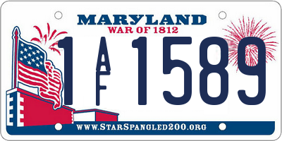 MD license plate 1AF1589