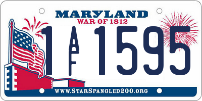 MD license plate 1AF1595