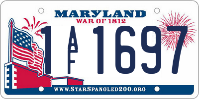 MD license plate 1AF1697