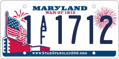 MD license plate 1AF1712